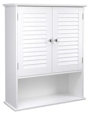 Zdjęcie produktu dla VASAGLE Wisząca szafka łazienkowa biała 60 x 20 x 70 cm