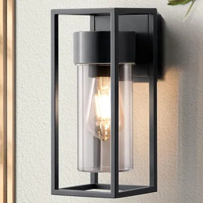 Produktbild von EDISHINE wandleuchte Innen/Außen, E27 Wandlampe für Hauswand, Aussenlampe IP44,Schwarz