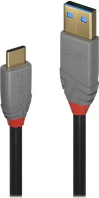 Produktbild von LINDY USB 3.1 Kabel Typ A/C 5A PD Anthra Line M/M 1.5m
