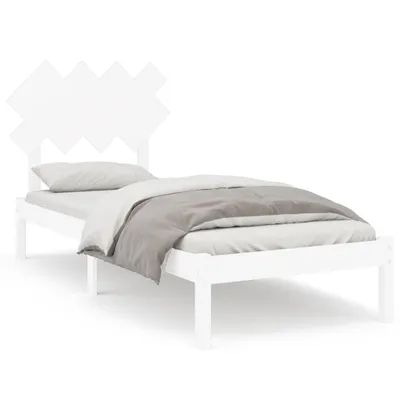 Immagine prodotto di vidaXL Letto in legno massiccio bianco 90x200 cm