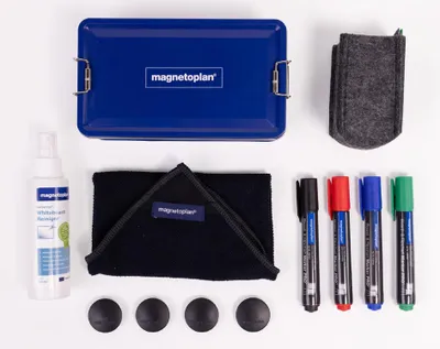 Produktbild von magnetoplan Whiteboard Premium-Kit in Metallbox