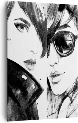 Produktbild von Bild auf Leinwand - Leinwandbild - Einteilig - frau gesicht - 80x120cm - Wand Bild - Wanddeko - Wandbilder - Leinwanddruck - Kunstdruck - Wanddekoration - Leinwand bilder - Wandbild - PA80x120-3804