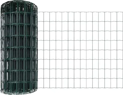 Produktbild von vidaXL Eurozaun mit Pfosten 10 x 0,6 m PVC-beschichteter Stahl Grün