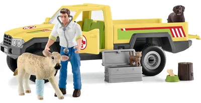Produktbild von Schleich 42503 - Tierfiguren Farm World - Tierarztbesuch auf dem Bauernhof
