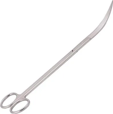 Immagine prodotto di Forbici per acquari in acciaio inox 25cm curve, pinze per piante acquatiche, argento