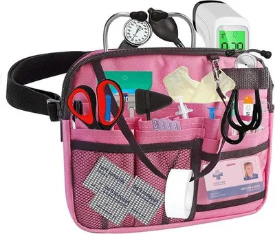 Image de Ceinture médicale avec poches et accessoires pour stéthoscope et ciseaux