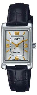 Produktbild von CASIO COLLECTION & VINTAGE Armbanduhr CASIO COLLECTION TANK, LEATHER - ARGENTEE LTP-1234PL-7A2EF
