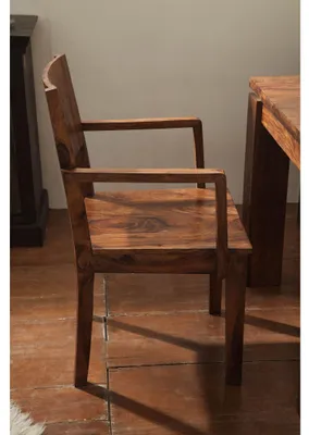 Produktbild von MASSIVMOEBEL24 Stuhl Sheesham 50,5x48,5x90 braun lackiert METRO LIFE