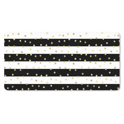 Produktbild von MuchoWow® Schreibtischunterlage Sterne - Gold - Konfetti - Muster 80x40 cm - XXL Mauspad - Gaming Mauspad