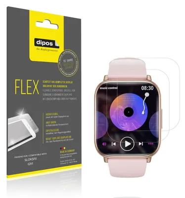 Image de 2x Film de protection d'écran pour SLOKSFil G91, recouvre 100% de l'écran, dipos Flex