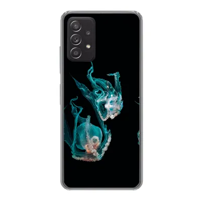 Produktbild von MuchoWow® Handyhülle Schutzhülle Hülle für Samsung galaxy a73 Quallen - Meerestiere - Schwarz Silikon Softcase Handy Hülle - Handyhülle