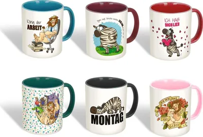 Produktbild von Keramik Tasse - Kaffeebecher Becher, Motiv:Maskottis