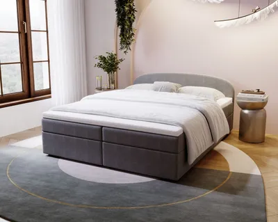 Obrázok produktu pre Čalúnená posteľ 180x200 KIRSTEN 2 s úložným priestorom - šedá