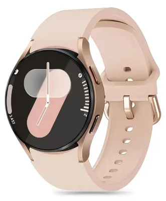 Zdjęcie produktu dla Silikonowy pasek Tech-Protect do Samsung Galaxy Watch 4, 5, 5 Pro, 6, 7, FE - beżowy
