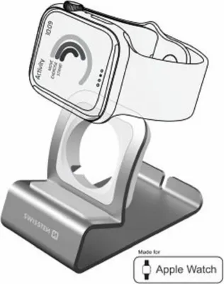 Obrázek produktu pro Swissten - hliníkový stojánek pro Apple Watch (stříbrný)