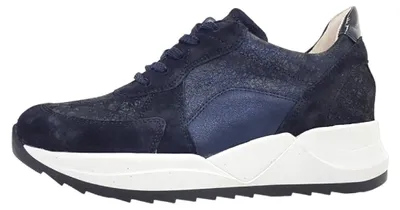 Immagine prodotto di Scarpe da donna Waldläufer, modello stringato, sportive, blu, adatte al tempo libero