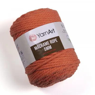 Obrázok produktu pre Yarn Art Macrame Rope 5 mm 5 mm 85 m 770 Light Orange Špagát