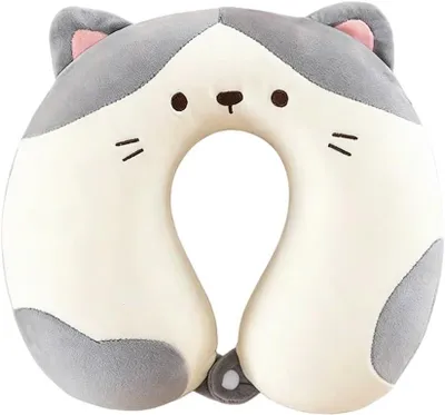 Imagen del producto de Almohada de viaje en forma de U, de espuma viscoelástica, de 30x25 cm, para llevar de viaje
