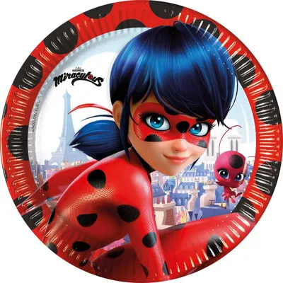 Produktbild von Miraculous Ladybug Geburtstagsteller 23cm 8St.