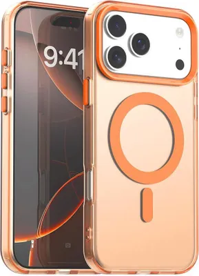 Produktbild von Mobigear Shockproof iPhone 17 Pro MagSafe Hülle Hardcase Backcover - Orange
