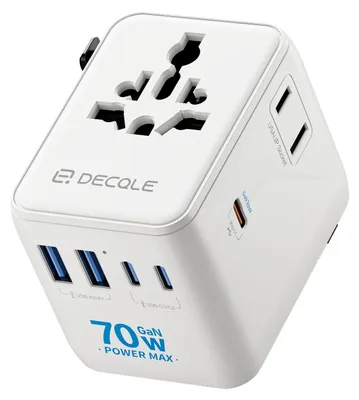 Produktbild von Weltweiter Reiseadapter mit 3 USB-C- und 2 USB-A-Anschlüssen