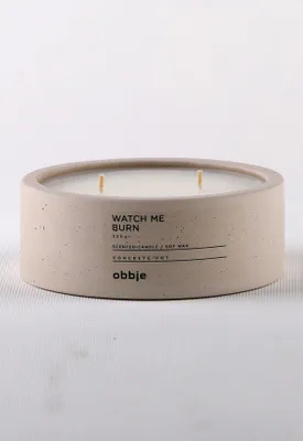 Image de Evila Originals, Watch Me Burn Flat, bougie, beige, 100 % BÉTON, 12 x 12 x 4,5 cm