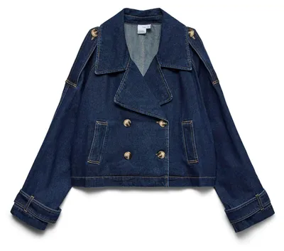 Produktbild von Vero Moda 10345736-XS, Trenchcoat, Weiblich, Erwachsener, Kleidungsknopf, Baumwolle, Blau
