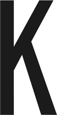 Immagine prodotto di Lettera adesiva "Lampa K", autoadesiva, 60 x 30 mm