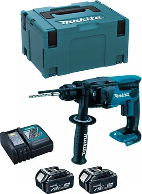 Produktbild von Bohrhammer MAKITA DHR165RTJ (2 x 5,0 Ah + DC18RC + MAKPAC 3)