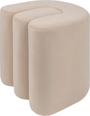 Produktbild von Eazy Living Samt Pouf Monique Beige