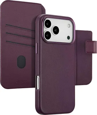 Immagine prodotto di Accezz Libreria in pelle 2-in-1 con MagSafe per Apple iPhone 17 Pro Max - Viola Heath