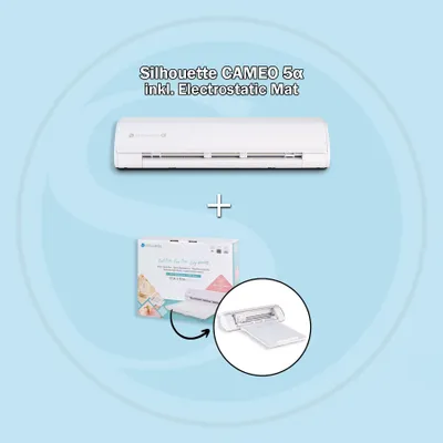 Produktbild von BUNDLE Silhouette CAMEO 5a (Alpha) Schneideplotter inkl. ES-MAT - Glossy White