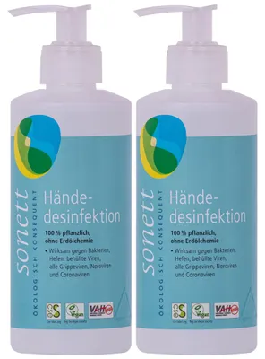 Immagine prodotto di Disinfettante mani 2 x 300 ml, con dispenser, igienizzante mani