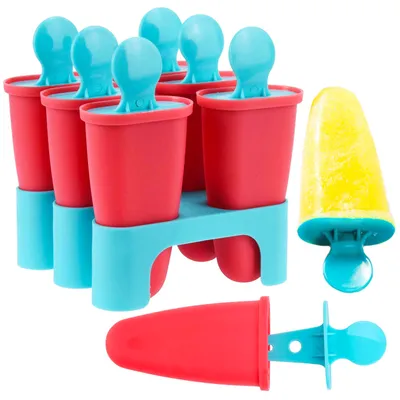 Zdjęcie produktu dla EXCELLENT HOUSEWARE Foremki do lodu 6 sztuk Foremki do lodów 6 sztuk Lód wodny 6 sztuk Bez BPA