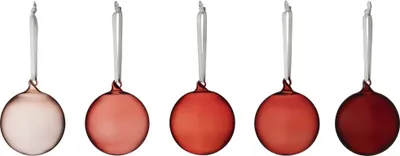 Produktbild von iittala - Glaskugel Ø 8 cm rot, 5er Set