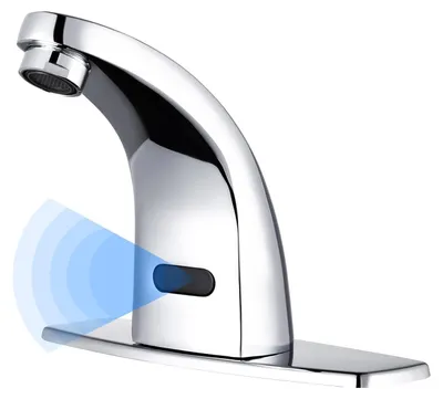 Infrarot-Sensor-Wasserhahn, berührungslos, Chrom, für Waschbecken