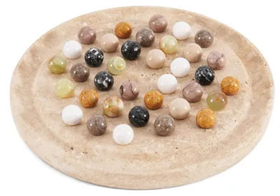 Marmor-Solitär-Spiel 25,4 cm – Brettspiel für Erwachsene