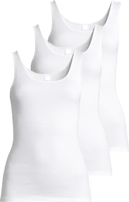 Produktbild von Speidel 3er Pack Natascha Unterhemd / Top Baumwolle in weicher Feinripp-Qualität, Glänzende Satin-Abschlüsse für Eleganz, Komfort ohne störende Seitennähte