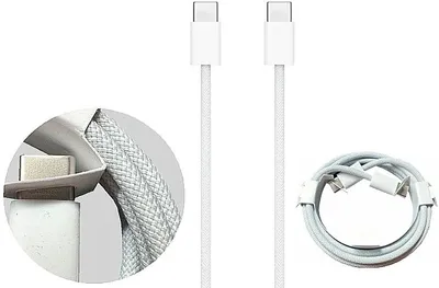 Produktbild von Daten-/Ladekabel - USB-C auf USB-C (Apple MQKJ3ZM/A) 60W - 1m ohne Verpackung