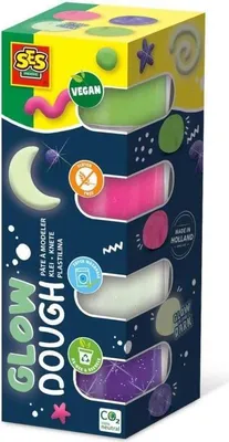 Image de Pâte à modeler Feel Good Brillant, 4 x 90gr, SES Creative