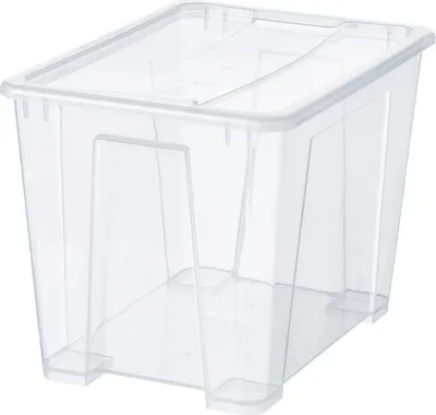 Produktbild von SAMLA Ikea Box mit Deckel, transparent, 39x28x28 cm/22 l