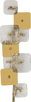 Image de Mauro Ferretti Applique Glassy E14 24x13x76 cm or naturel