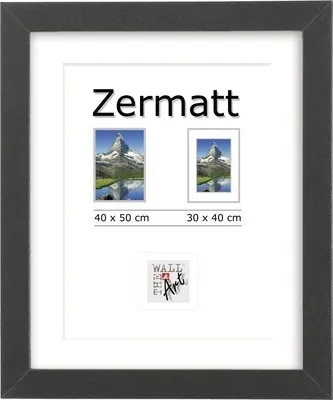Produktbild von Bilderrahmen MDF Zermatt schwarz 40x50 cm