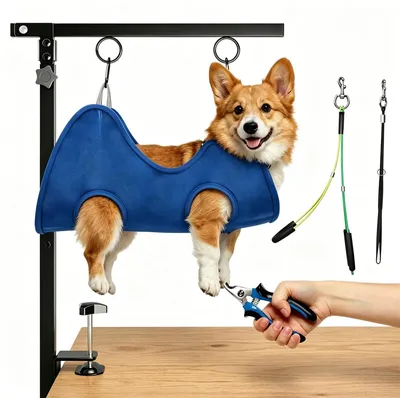 Immagine prodotto di Solidchoice - Tavolo regolabile in altezza per la toelettatura dei cani, completo di morsetto