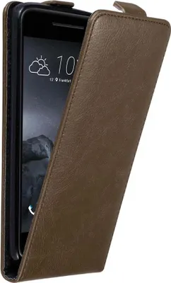 Produktbild von Cadorabo Hülle für HTC ONE A9 Schutz Hülle in Braun Flip Etui Handyhülle Case Cover