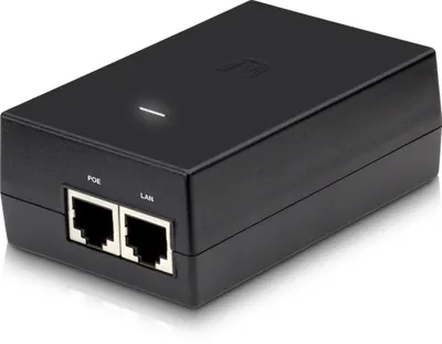 Produktbild von Ubiquiti POE-48-24W-G, Gigabit Ethernet, 10,100,1000 Mbit/s, Schwarz, 48 V, 100 - 240 V, 50/60 Hz