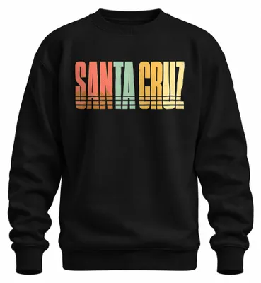 Productafbeelding van Santa Cruz retro vintage sweatshirt, California surf beach, Westkust, zwart, maat XXL
