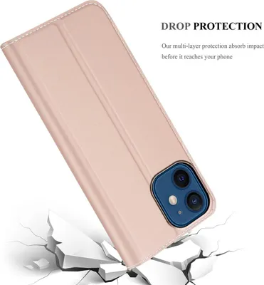 Produktbild von Cadorabo Handyhülle für Apple iPhone 12 MINI Schutz Hülle in Rosa Cover Etui Book Case Booklet