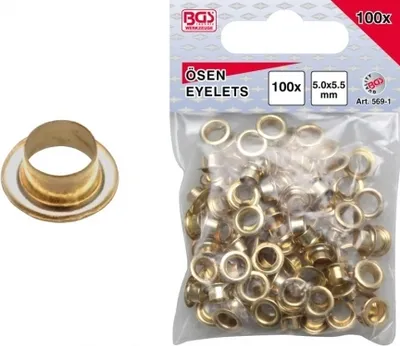 Obrázek produktu pro Sada oček | 5,0 x 5,5 mm | 100 ks.