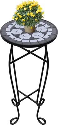 Produktbild von Eleganter Beistelltisch Mosaik Schwarz und Weiß GermanyMöbel 11470 - Pflanztische
